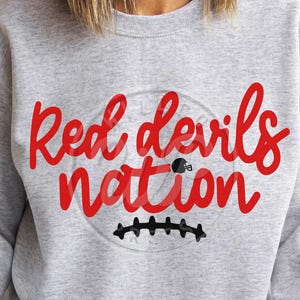 Red Devils Nation, Football svg, png, dxf, svg files for cricut, , sublimination, vinyl cut file, silouhette