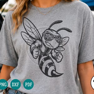 HORNETS Jackets SVG | distressed mascot svg png dxf | game day shirt design | school spirit sports cut file | cricut silhouette