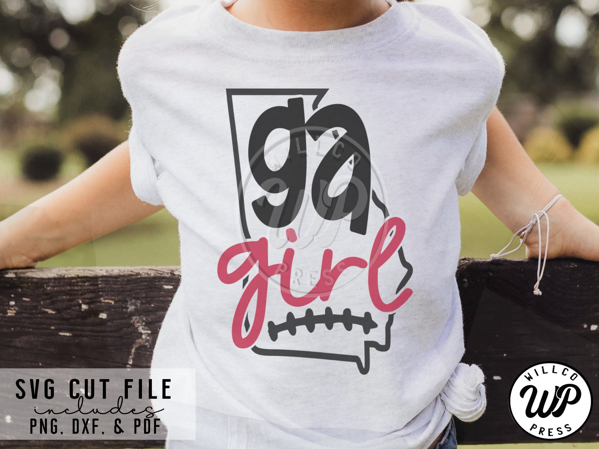 Women's Georgia Football Team T-Shirt – Crimson Team Color With Cursive Name – Short Sleeve Graphic Tee - View #9