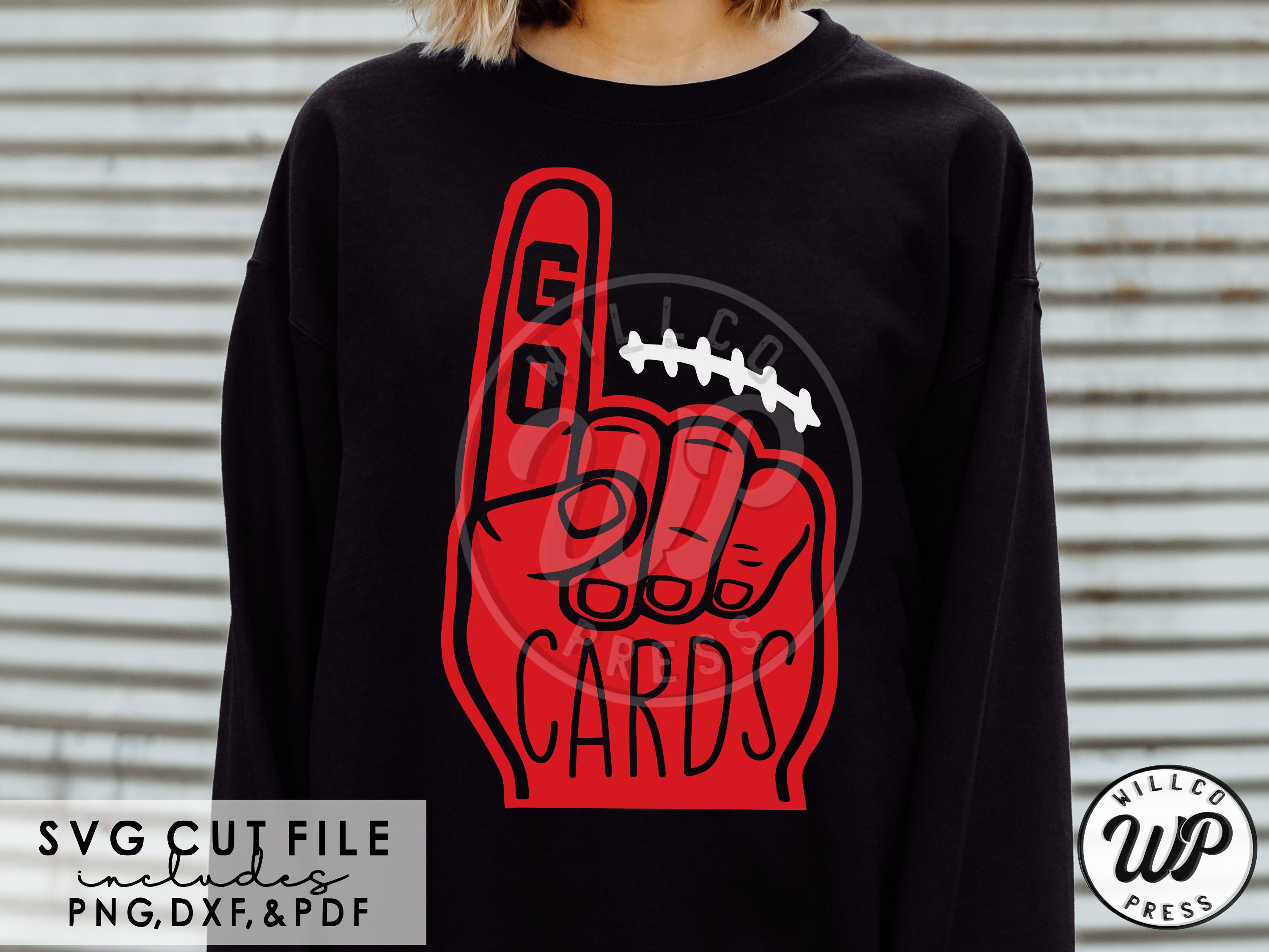Go Cards Svg, Cardinals Football, Fan Foam Finger, Dxf, Png, Grunge ...
