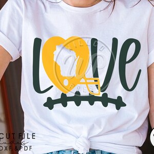 Wisconsin Love svg, Football svg, Green Bay svg, png, dxf, svg files for cricut, sublimation, vinyl cut file, , iron on