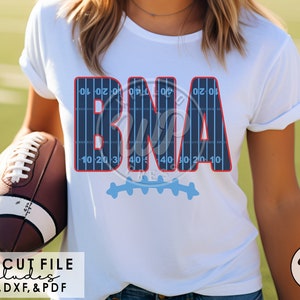 BNA Football svg, Nashville, Tennessee svg, luchthavencode, png, dxf, svg-bestanden voor de cricut, vinyl gesneden bestand, opstrijkbaar, sublimatie
