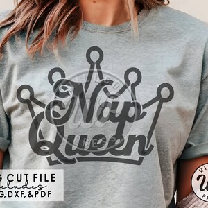 Nap Queen png, prinses girlsvg, clipart, dtf-afbeelding, svg-bestanden voor de cricut, dxf voor silhouette, opstrijkbaar
