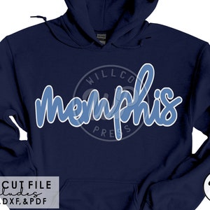 Memphis script svg, Memphis svgs, sublimination, svg files for cricut, dxf for silhouette, vinyl cut file, football clipart, cute cursive, city designs, iron on, dtf printing, outfit ideas, trendy sports svg, willco press designs