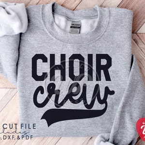 Choir Crew svg, school chorus svg, music teacher teams, png, dxf, svg files for cricut, , vinyl cut file, sublimination