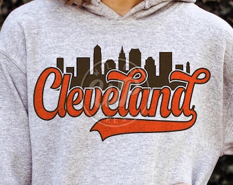 Cleveland skyline png, Cleveland svg, svg files for cricut, sublimation, dtf transfer ready, clip art, dxf for silhouette, vinyl cut file