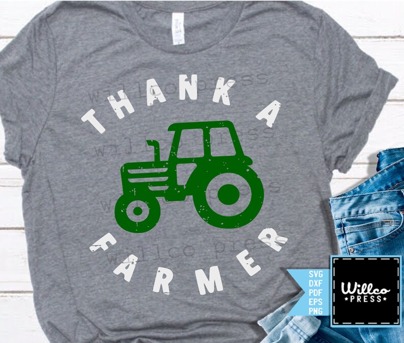 Thank a Farmer Svg Tractor Svg Farm Svg Tractor Shirt | Etsy