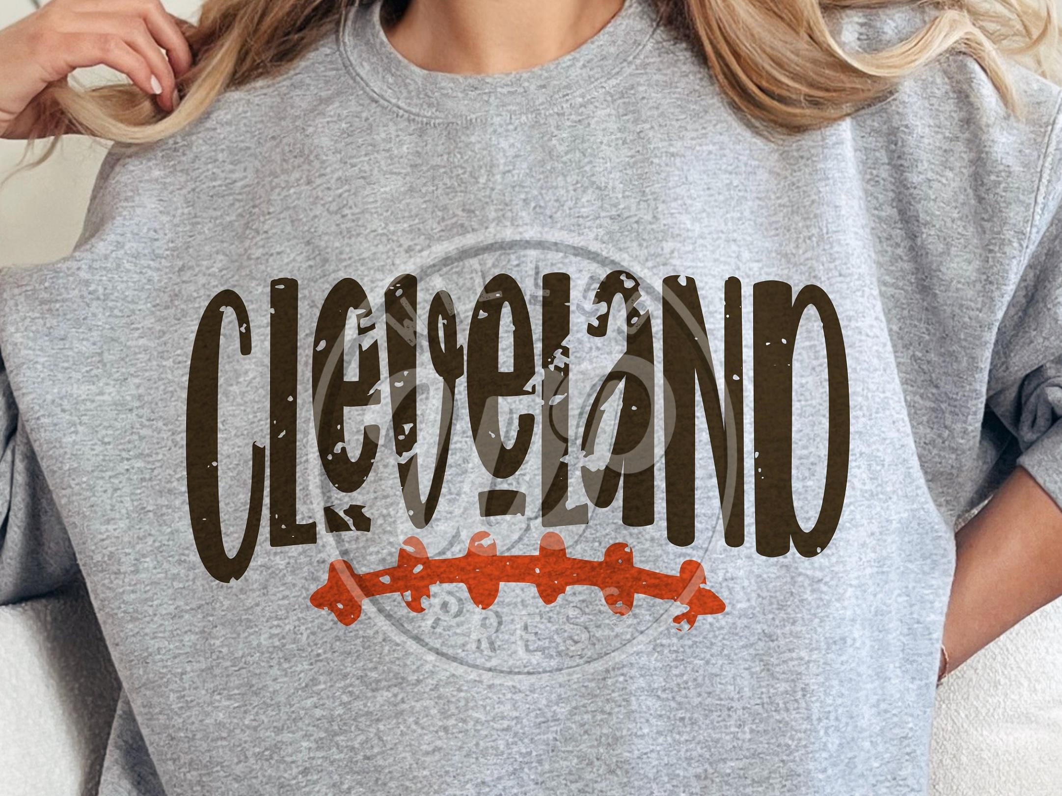 Cleveland Svg, Grunge Football, Digitial Download, Transparent Png, Dxf ...