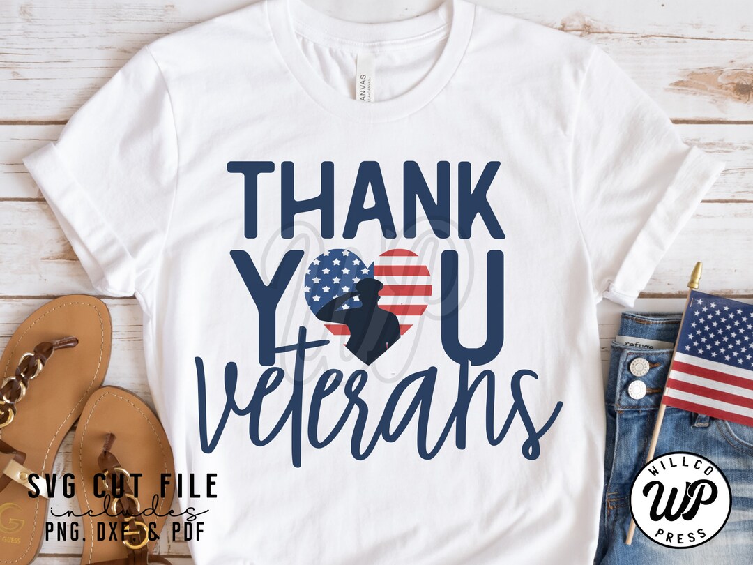 Thank You Veterans Veterans Day Svg Patriotic American - Etsy