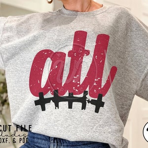 Atlanta Football svg, ATL, grunge, distressed, png, dxf, svg files for cricut, shirt, sublimination, clipart, iron on