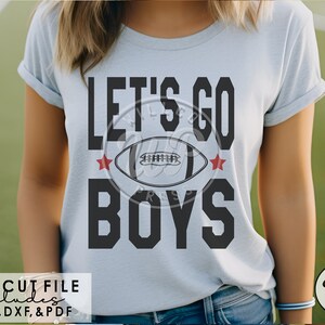 Lets Go Boys svg, Football svg, retro, png, dxf, svg files for cricut, vinyl cut file, iron on, shirt svgs, sublimination, silouhette, outfit ideas, football mom shirts