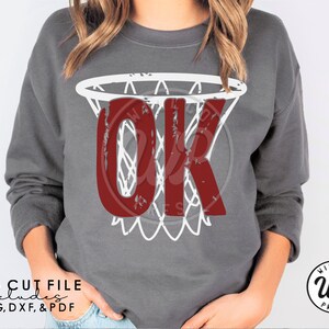 OK Basketball svg, Oklahoma net svg, grunge distressed, png, dxf, svg files for cricut, , sublimination, vinyl cut file