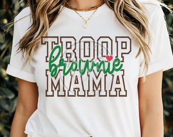 Troop Mama SVG | Cookie Season Mom Shirt Cut File | Cricut & Silhouette PNG DXF | Scout-Themed Digital Download