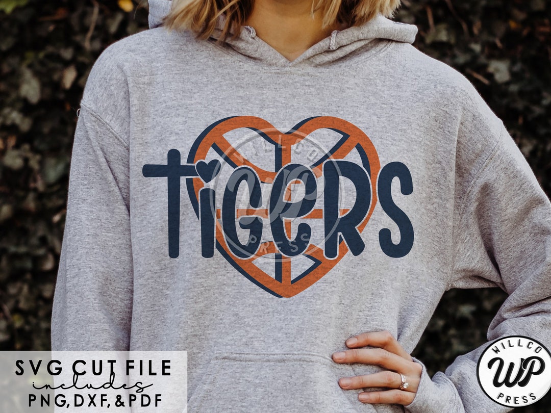 Tigers Heart Svg, Cute Basketball, Sublimination, Dtf Printing, Dxf for ...