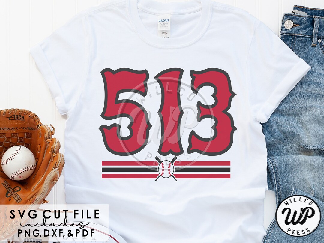 513 Baseball Png, Cincinnati Svg, 300 Dpi Clipart, Ohio Area Code, Dtf ...