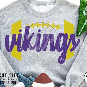 Vikings Football svg, grunge distressed, png, dxf, svg files for cricut, vinyl cut file, , vikings shirts, silouhette, iron on