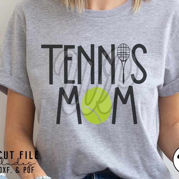 Tennis Mom svg, Tennis svg, dxf, png, cricut cut file, shirt, clipart, instant download