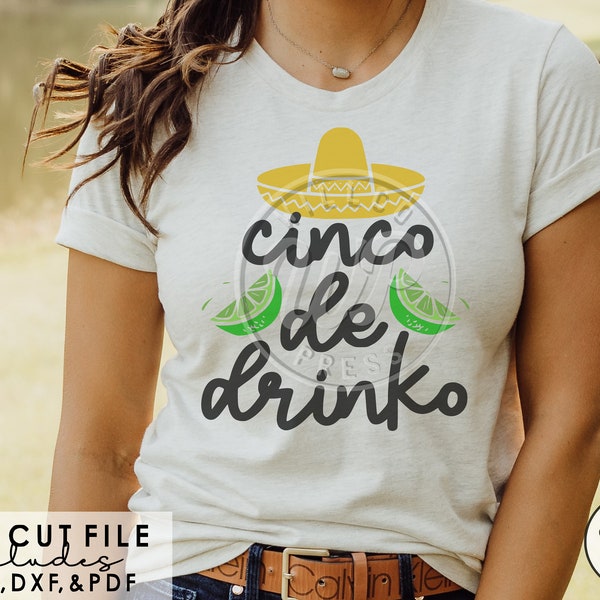 Cinco de Drinko svg, Cinco De Mayo svg, Margarita svg, cinco shirt, png, dxf, cricut cut file, instant download, digital