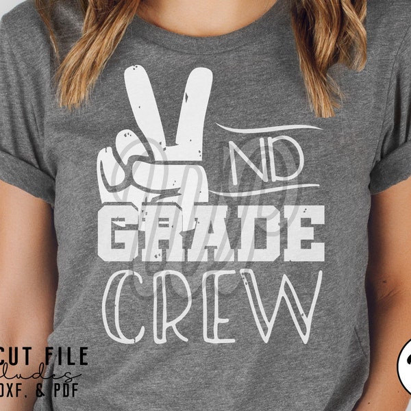 2nd Grade Crew svg, Second Grade Teacher, png, dxf, svg files for cricut, , sublimination, vinyl cut file, team shirts, iron on