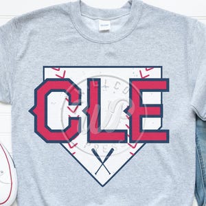 Distressed Cle Baseball Shirt Distressed Cle Baseball Shirt