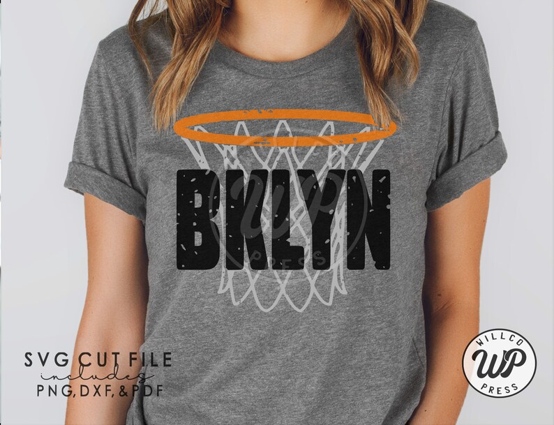 BKLYN Basketball svg, Brooklyn svg, grunge distressed, basketball net, png, dxf, svg files for cricut, sublimination, vinyl cut file, shirts, outfit ideas, gift idea, silouhette