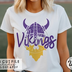 Vikings Mascot svg, Schulsport, png, dxf, svg-Dateien für Cricut, Vinylschnittdatei