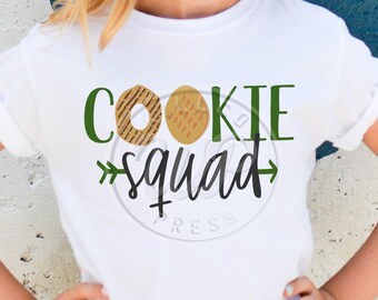 Scout Cookie Squad SVG, Girl Scout Troop, Iron On (Digital Download)
