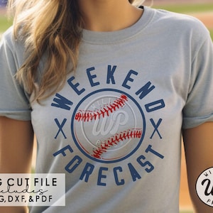 Pronóstico de fin de semana, béisbol retro svg, digital, clipart png, dxf, archivos svg para cricut, sublimación, archivo de corte de vinilo