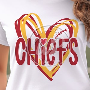 Chiefs png, sublimination, football svg, digital download, chiefs clipart, cute hearts, svg files for cricut, dxf for silouhette, diy shirts, vinyl cut file, heat transfer, outfit ideas, willco press designs
