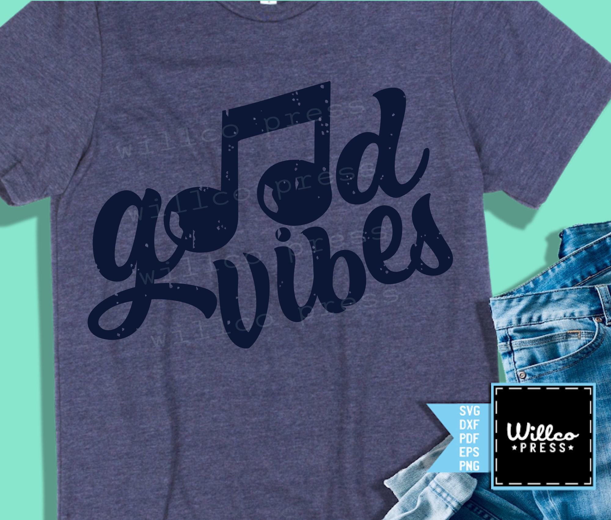 Download Good Vibes Shirt Music Note Svg
