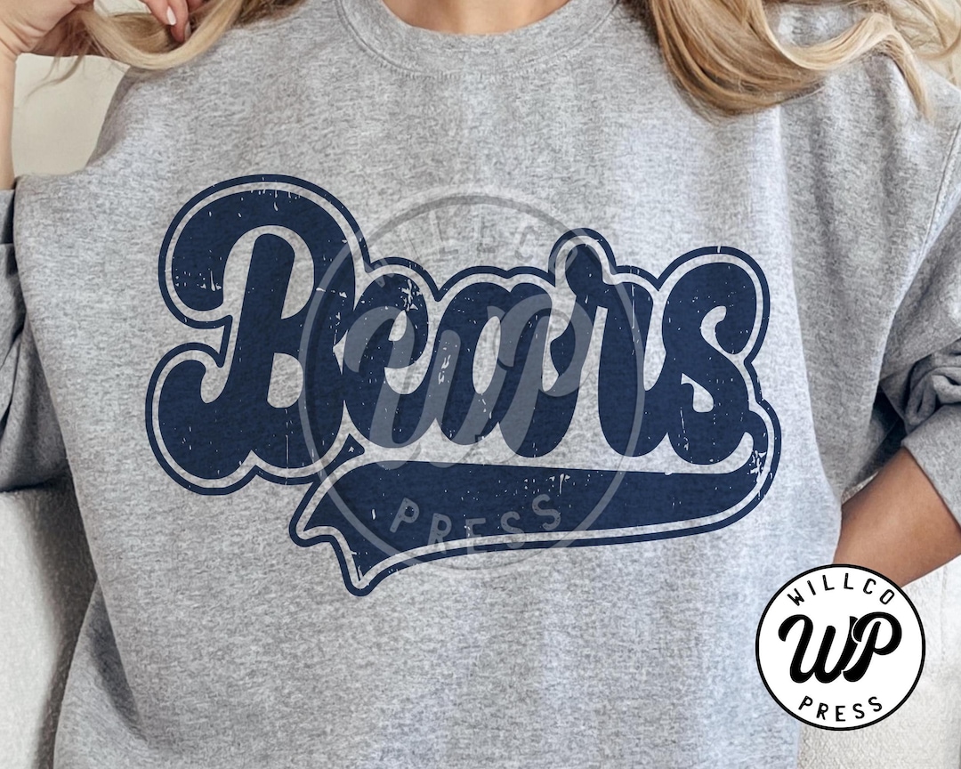 Script California Bears Vintage Bears Script SVG PNG | Bears Mascot SVG | Retro School Sports ...