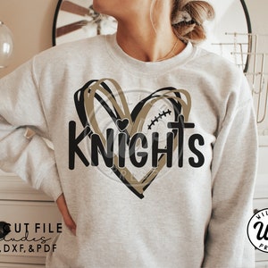 Knights svg, Football svg, png, dxf, svg files for cricut, vinyl cut file, iron on,  mascot clipart, shirt svgs, sublimination, cheer shirts, outfit ideas, silouhette, heat transfer