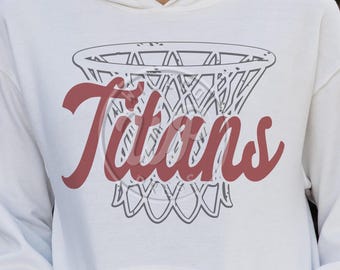 Titans Basketball, Titans net svg, grunge distressed, png, dxf, svg files for cricut, shirt svgs, sublimation