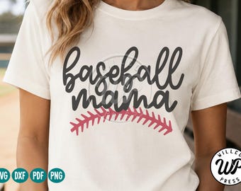 Baseball Mama SVG, Baseball Mom Shirt Design, Game Day Cut File (Digital Download)