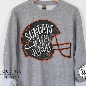 Sundays in the Jungle, Cincinnati Football, SVG Files for cricut, , sublimination, vinyl cut file, iron on, png, dxf, shirts