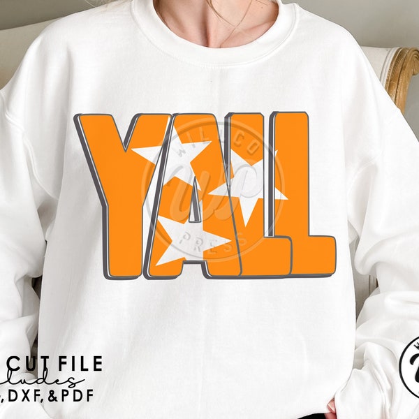 Yall TN svg, Tennessee stars, png, dxf, svg files for cricut, , vinyl cut file, sublimination, tennessee shirts, silouhette