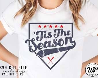 Tis the season svg, Baseball svg, Softball svg, png, dxf, svg files for cricut, shirt, clipart, sublimination, iron on