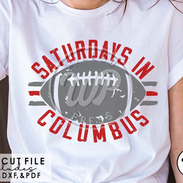 Saturdays In Columbus, Ohio svg, Football cut file, digital, svg files for cricut, shirt designs, png clipart, iron on