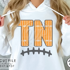 TN Football svg, Tennessee Football svg, png, dxf, svg-bestanden voor de cricut, vinyl gesneden bestand, sublimatie, opstrijkbaar