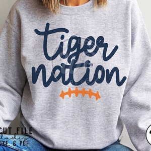 Tiger Nation svg, Tigers Football, png, dxf, svg files for cricut, shirt, sublimination, iron on, clipart