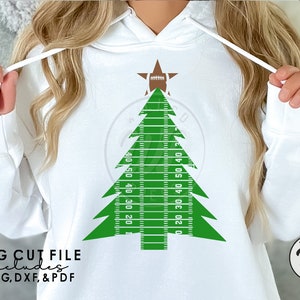 Football Christmas svg, Christmas tree, png, dxf, svg files for cricut, sublimination, vinyl cut file, shirt svgs, silouhette, iron on, football shirts, outfit ideas