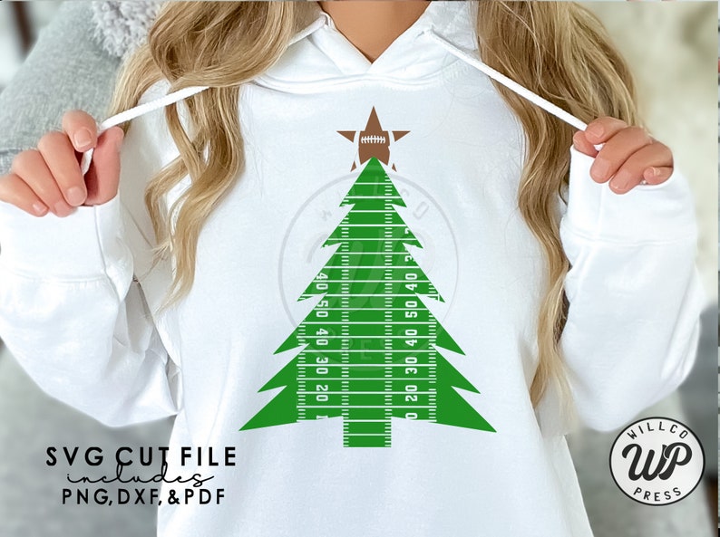 Football Christmas svg, Christmas tree, png, dxf, svg files for cricut, sublimination, vinyl cut file, shirt svgs, silouhette, iron on, football shirts, outfit ideas