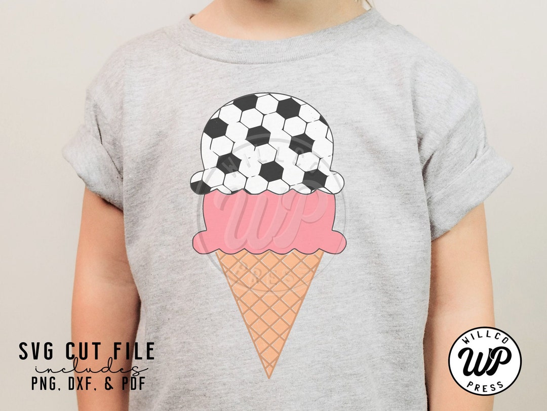 Soccer Ice Cream, Soccer Svg, Png, Dxf, Svg Files for Cricut