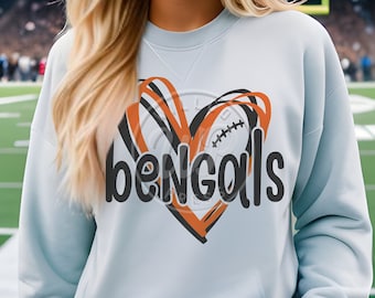 Bengals Hearts svg, Football svg, png, dxf, svg files for cricut, vinyl cut file, iron on,  mascot clipart, , sublimination