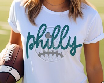 File SVG di Philadelphia Football, file SVG di Philadelphia, file SVG per Cricut, DXF, PNG, sublimazione, file di taglio vinile,