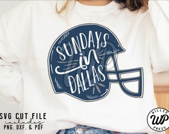 Sundays In Dallas, Football svg, png, dxf, svg files for cricut, , sublimination, vinyl cut file, silouhette cuttable, iron on