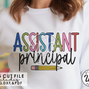 Assistant Principal png, pliki SVG dla cricut, pobieranie cyfrowe, clipart, obraz dtf, dxf dla sylwetki