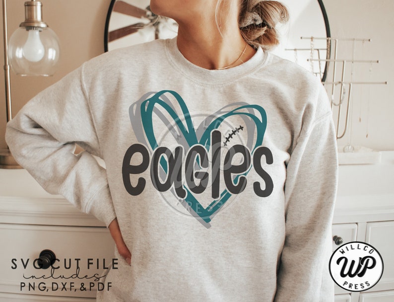 Eagles svg, Football svg, png, dxf, svg files for cricut, vinyl cut file, iron on,  mascot clipart, shirt svgs, sublimination, cheer shirts, outfit ideas, silouhette, heat transfer