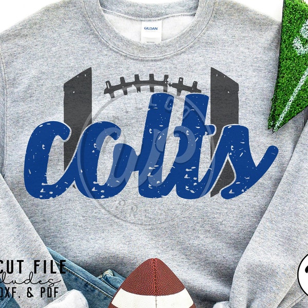 Colts Football svg, SVG Files for cricut, grunge distressed, png, dxf, sublimination, , vinyl cut file, shirts, iron on