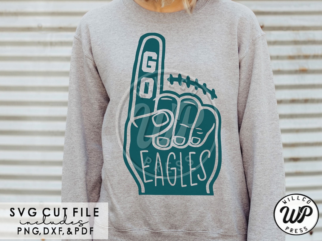 Go Eagles Svg Eagles Football Fan Foam Finger Dxf Png Svg Etsy
